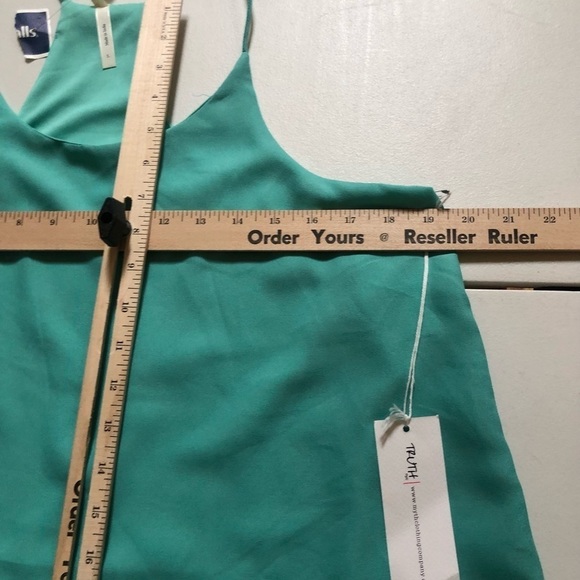 Truth size Large light Aqua / turquoise summer lined racerback dress NWT - Picture 8 of 8
